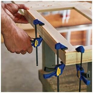 IRWIN Quick-Grip 1964758 One-Handed Mini Bar Clamp 4 Pack, 6", Blue